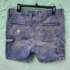 36 Carpenter Denim Shorts HAMMER LOOP Blue Jean 9" inseam gorpcore work men jort